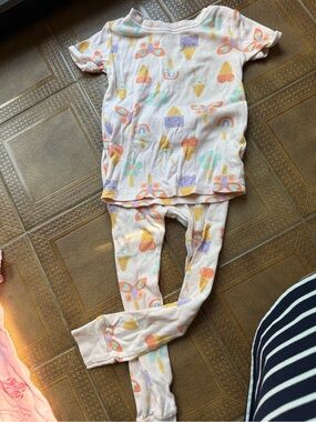 Old Navy Pastel Ice Cream Print Pink Pajama Set